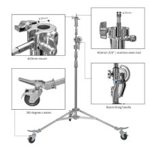 Jinbei 2 in 1 acél boom lámpaállvány (M-8) 530cm