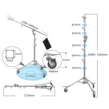 Jinbei 2 in 1 acél boom lámpaállvány (M-8) 530cm