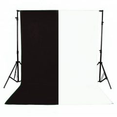   Mikrosat Fekete/Fehér Kis Háttér Szett Állványos Tartóval (CLK5)