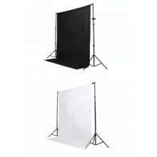 Mikrosat Fekete/Fehér Kis Háttér Szett Állványos Tartóval (CLK5)