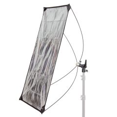   Mikrosat négyzetes derítőlap 70x110cm (RE217) állványra helyezhető tartóval (arany - ezüst)