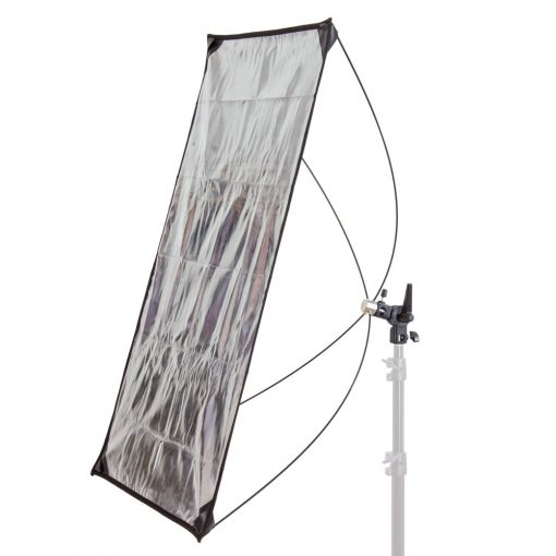 Mikrosat négyzetes derítőlap 70x110cm (RE217) állványra helyezhető tartóval (arany - ezüst)