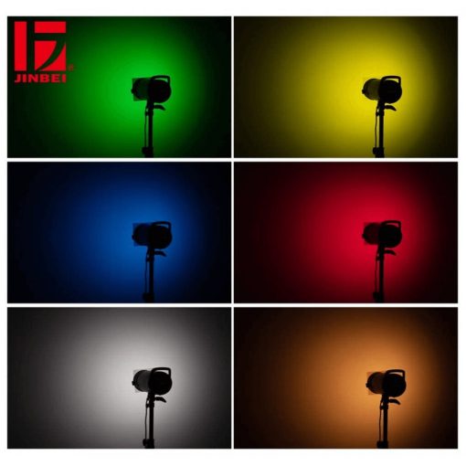 Jinbei MH mágneses reflektor színszűrőkkel (14cm bowens)