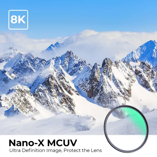 K&F Concept NANO-X series, B270, HD, MCUV szűrő, vízlepergető, karcálló, 49mm (KF-01-983)