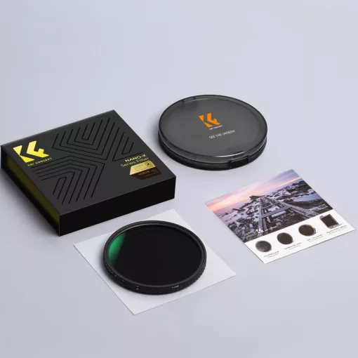K&F Concept NANO-X, VARIO ND 2-32 szűrő, W/O Black cross, vízlep., karcálló, +3db törlőkendő, 62mm (KF-01-1801V1)