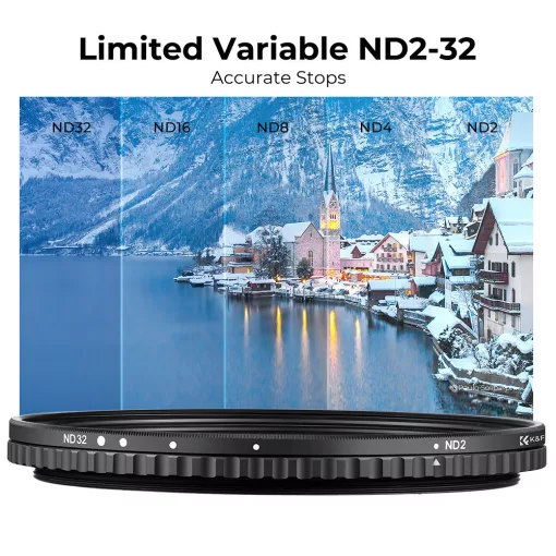 K&F Concept NANO-X, VARIO ND 2-32 szűrő, W/O Black cross, vízlep., karcálló, +3db törlőkendő, 40,5mm (KF-01-1163V1)