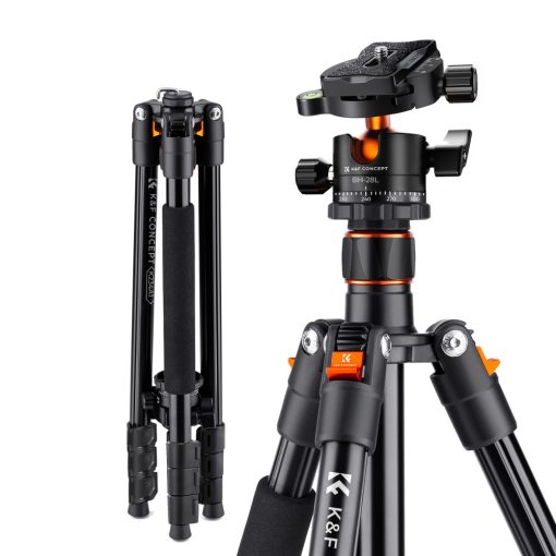 K&F Concept K234A1+BH-28L állvány, 156cm magasság, 10kg teherbírás (KF-09-080V1)