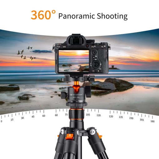 K&F Concept K234A1+BH-28L állvány, 156cm magasság, 10kg teherbírás (KF-09-080V1)