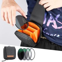 K&F Concept mágneses adapter + MCUV + CPL  + ND1000 szűrő, vízlepergető, karcálló, + tok, 77mm (KF-1626)