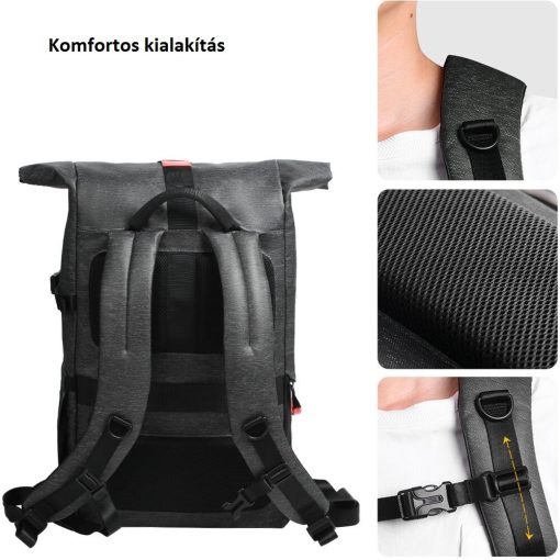 K&f Concept Beta Backpack 18 literes, fotós hátizsák, vízálló, szürke (KF-13-096V1)