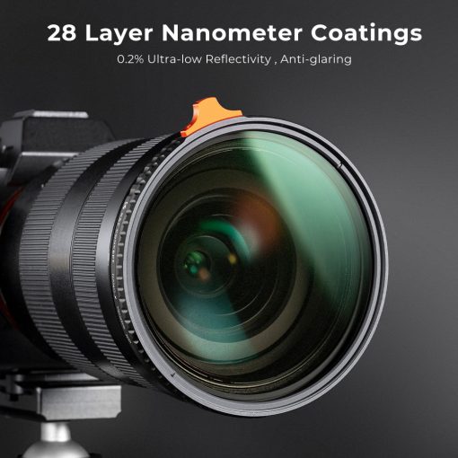 K&F Concept NANO-X Slim, HD, VARIO ND 2-400 változtatható szürkeszűrő, vízlepergető, karcálló, 55mm (KF-01-1460)
