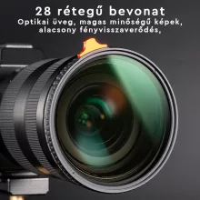 K&F Concept 62mm Multifunkcionális Black Mist lágyító 1/4, ND2-32 szűrő (KF-01-1812)