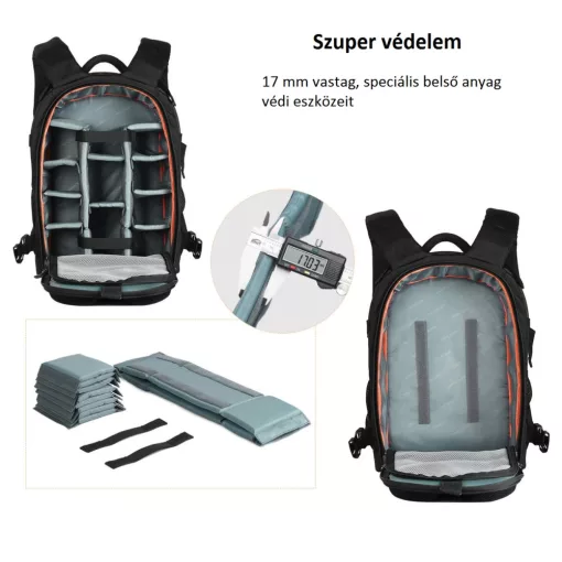 K&f Concept Beta Backpack 20 literes, fotós hátizsák, vízálló (KF-13-119)