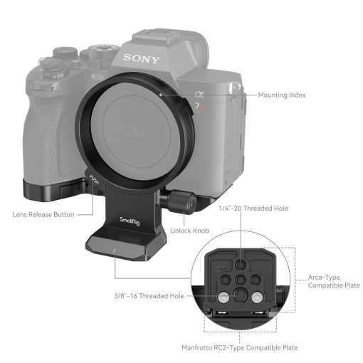 SmallRig 4148 Rotatable Horizontal-to-Vertical Mount Plate Kit - Sony Alpha 7R V / Alpha 7 IV / Alpha 7S III / Alpha 7R IV