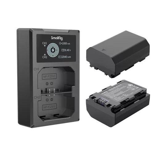 SmallRig 3824B NP-FZ100 Akku és Töltő Szett (2db akku és dual töltő)