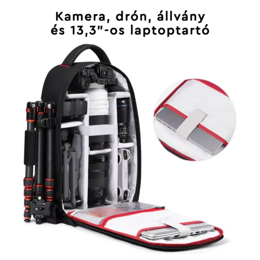 K&F Concept Beta hátizsák 18L V3, fekete piros (KF-13-151)