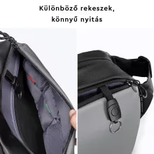 K&F Concept Alpha Sling 10L, fotós oldaltáska, fekete szürke (KF-13-157)