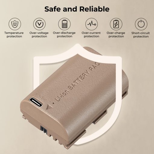 K&F Concept LP-E6NH akkumulátor 2250mAh, USB-C csatlakozóval (KF-28-0022)
