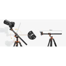 K&F Concept T254A7+BH-28L állvány + monopod, elforgatható középoszloppal, fekete-narancs (KF-09-119)