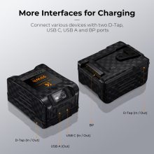 K&F Concept V-Mount akkumulátor, 99Wh, 14.8V, 6700mAH, PD65W, oled kijelző (KF-28-0024)