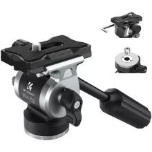 K&F Concept FH-02 Fluid Video fej, arca swiss, 3kg teherbírás (KF-31-072)