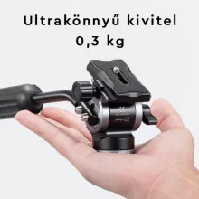 K&F Concept FH-02 Fluid Video fej, arca swiss, 3kg teherbírás (KF-31-072)