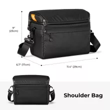 K&F Concept Collapsible Backpack 22L, fotós hátizsák, oldaltáskáva csukható, fekete (KF-13-129)