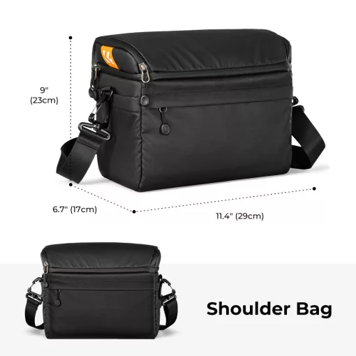 K&F Concept Collapsible Backpack 22L, fotós hátizsák, oldaltáskáva csukható, fekete (KF-13-129)