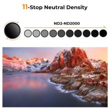 K&F Concept C Series Ultra-thin, VARIO ND 2-2000 változtatható szürkeszűrő, 52mm (KF-01-2440)