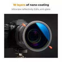K&F Concept NANO-X, CPL+VARIO ND2-32 szűrő, w/o black cross, HD, vízlep,karcálló,törlőkendő,V2, 67mm (KF-01-1085V2)