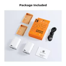 K&F Concept LP-E6NH akkumulátor, 2db, 2250mAh, USB-C csatlakozóval (KF-28-0033S1)