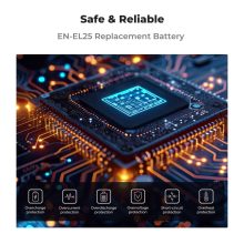 K&F Concept hordozható dupla USB-C akkumulátor MH-32 töltő + 2db EN-EL25 akkumulátor 1600mAh (KF-28-0031)