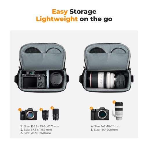 K&F Concept oldaltáska, 7L, vízlepergető anyag, sötétkék (KF-13-179V1)