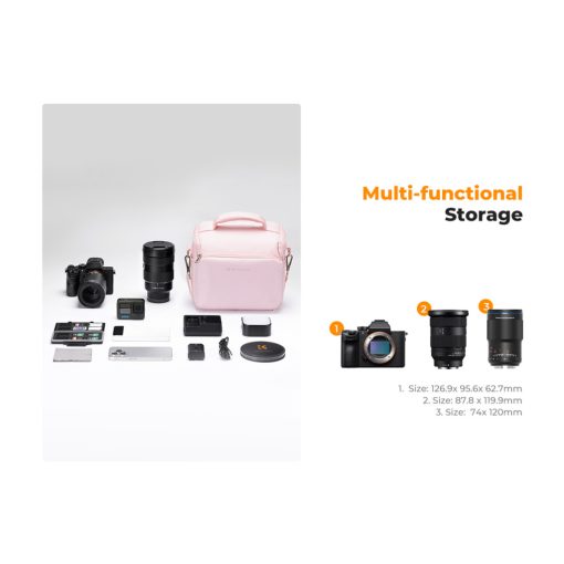 K&F Concept oldaltáska, 7L, vízlepergető anyag, rózsaszín (KF-13-179V2)