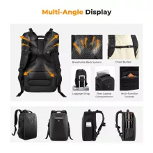 K&F Concept hardshell professzionális kamera hátizsák, 22L, 15.6 laptop zseb, fekete (KF-13-134)
