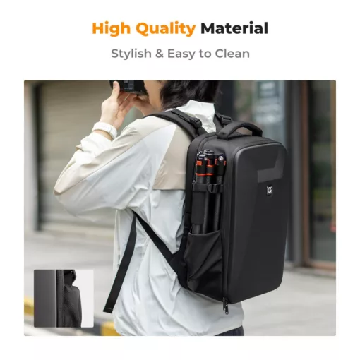 K&F Concept hardshell professzionális kamera hátizsák, 22L, 15.6 laptop zseb, fekete (KF-13-134)