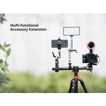 K&F Concept T255A3 + BH-28L állvány + monopod, elforgatható középoszloppal, fekete-narancssárga (KF-09-112V1)