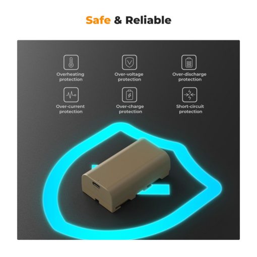 K&F Concept NP-F550 akkumulátor 3500mAh, USB-C csatlakozóval (KF-28-0035)