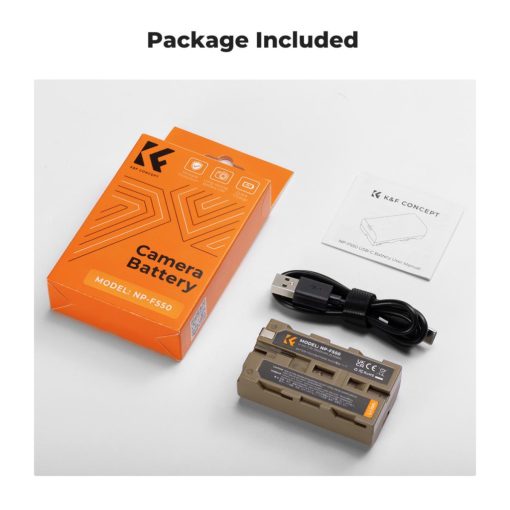 K&F Concept NP-F550 akkumulátor 3500mAh, USB-C csatlakozóval (KF-28-0035)