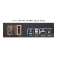 K&F Concept NP-F970 akkumulátor 10500mAh, USB-C csatlakozóval (KF-28-0036)