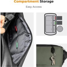 K&F Concept Alpha Sling 10L, fotós oldaltáska, fekete, sötétzöld (KF-13-157V3)