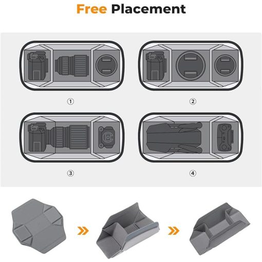 K&F Concept Alpha Sling 10L, fotós oldaltáska, fekete szürke, terepminta, camuflage (KF-13-157V4)