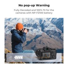 K&F Concept NP-FZ100 akkumulátor, 2db, 2600mAh, USB-C csatlakozóval (KF-28-0034S1)