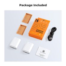 K&F Concept NP-FZ100 akkumulátor, 2db, 2600mAh, USB-C csatlakozóval (KF-28-0034S1)