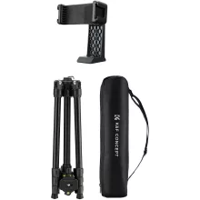 K&F Concept K234A0 állvány BH-28L gömbfej, 163cm magasság, 8kg teherbírás, telefontartóval (KF-09-149)