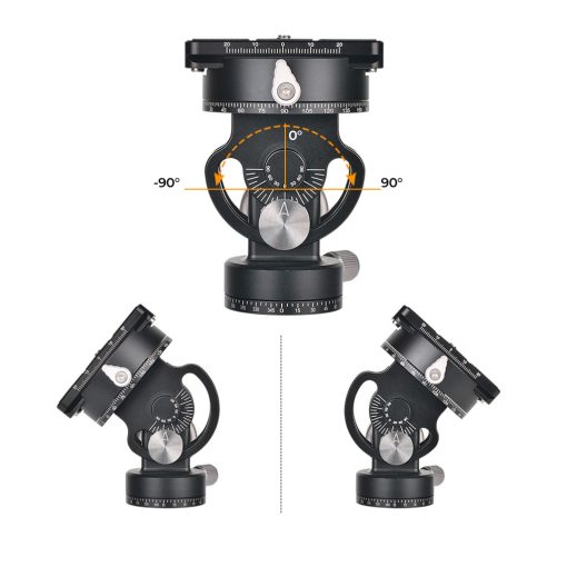 K&F Concept VH-60L dupla panoráma állvány fej, 10kg teherbírás, arca swiss, vízszintjelző (KF-31-103)