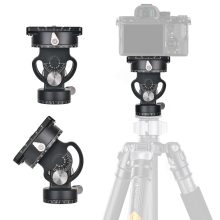 K&F Concept VH-60L dupla panoráma állvány fej, 10kg teherbírás, arca swiss, vízszintjelző (KF-31-103)