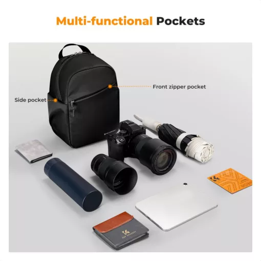 K&F Concept U08 egyvállas mini fotós hátizsák, 5L, fekete (KF-13-171)