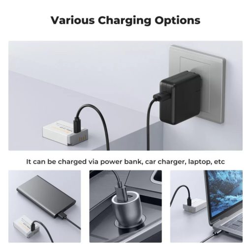 K&F Concept LP-E17 akkumulátor 1040mAh, USB-C csatlakozóval, 2db (KF-28-0049S1)