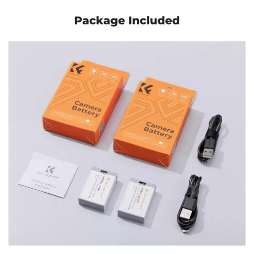 K&F Concept LP-E17 akkumulátor 1040mAh, USB-C csatlakozóval, 2db (KF-28-0049S1)